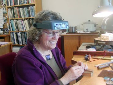 Joan Tenenbaum at her workbench