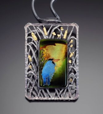 “Heron in Wait” pendant