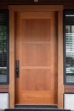 One-of-kind solid Western red cedar door from the supply at Pocock Rowing Center