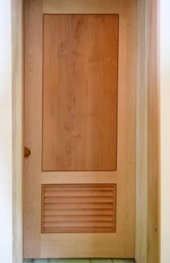 Hard maple and alder louver door