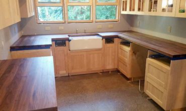 Custom walnut countertop for entire kitchen or island top