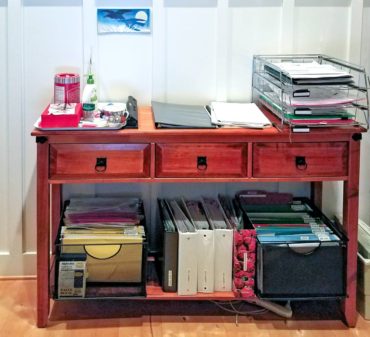 Sandra Andrews-Strasko’s buffet desk solution