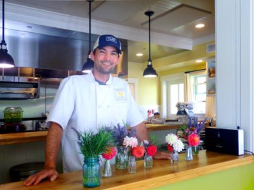 Chef Tad Mitsui in the farm kitchen