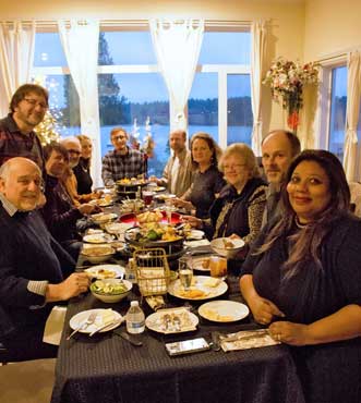 A raclette New Year’s Eve party with friends