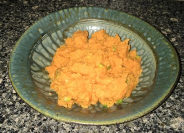 Mashed sweet potatoes