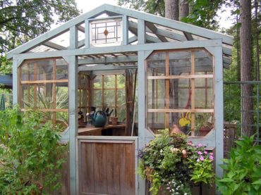 A whimsical greenhouse elevates the kitchen garden. Bainbridge in Bloom, 2007.