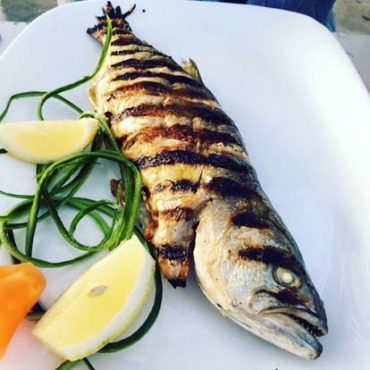 Delicious catch of the day, sea bass from the Black Sea