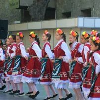 Bulgarian youth performing traditional dance, Sozopol