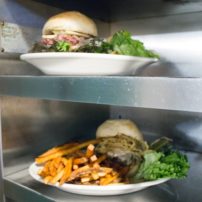 Burgers in the dumbwaiter
