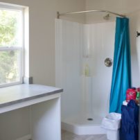 Mudroom with shower