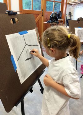 Carter Kuluz in drawing class (Photo courtesy Jessica Kuluz)