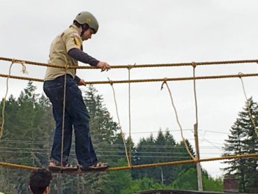 Boy Scouts Troop 220 will set up its rope bridge at the fair — are you brave enough to try it?