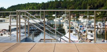 Rainier cable railing by AGS Stainless at Jerisich Dock, Gig Harbor