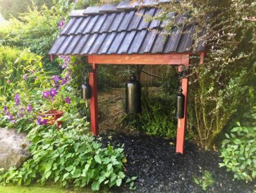 Pagoda in Claudia Thompson's garden