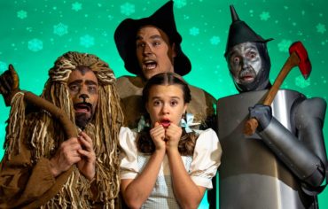 The "The Wizard of Oz" cast: Emily Fox as Dorothy, Matty McCaslin as Cowardly Lion, Shane Patrick Hoffmann as Scarecrow and Jon Payne as Hickory/Tinman (Photo courtesy Derek Villanueva)