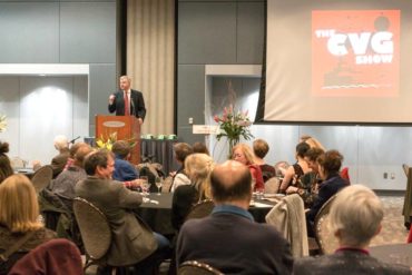 Brad Miller speaking at the CVG reception at the Kitsap Conference Center