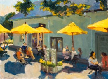 "Summer on Madrona Lane," oil painting by Millard Davidson of Davidson Studios