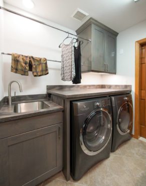 Side-by-side, front-loading laundry (Photo courtesy A Kitchen That Works, LLC)