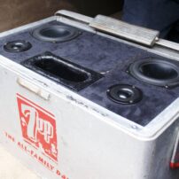 Portable sound system for Adam Perkerewicz’s ‘37 Ford delivery truck