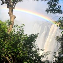 Rainbow over Victoria Falls, Zambia