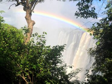 Rainbow over Victoria Falls, Zambia