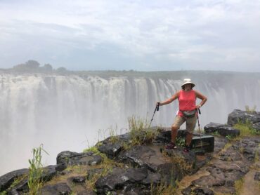 Author Lund on the Zimbabwe side