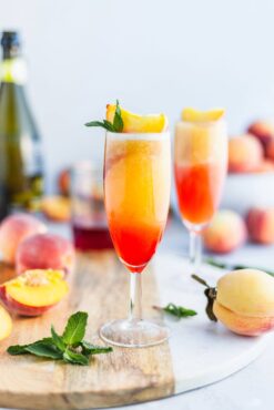 Olive and Mango Peach Bellini