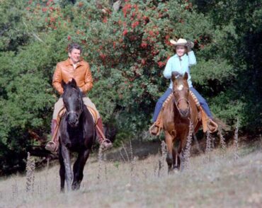 Ronald Reagan, our 40th president, and his wife, Nancy, were avid horse riders.