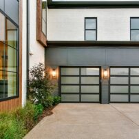 Eileen Black, a realtor with John L. Scott Real Estate Bainbridge Island, said this style of garage door is contemporary looking "but not in a way that makes the home too modern looking ... It just pulls it into the 21st century. It can really make a house stand out." (Photo courtesy Kitsap Garage Door)