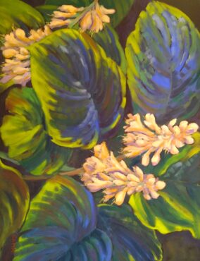 "Hosta in Bloom," watercolor by Anne Knapp