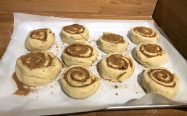 Cut rolls ready for the refrigerator