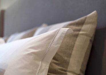 Bedding details with decorative accents