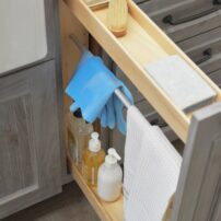 Have 3 inches of space? Use a base pull-out organizer. (Photo courtesy Dura Supreme)