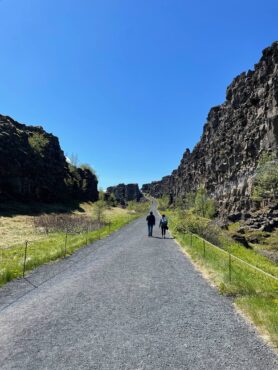 Thingvellir, where the North American and European tectonic plates are separating