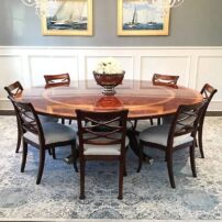 Formal dining room with round table