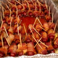 Bacon-wrapped little smokies