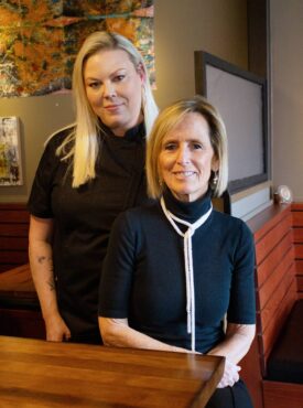 Susanna Turner, owner; and Yolanda Ferrer, manager of Agate Restaurant