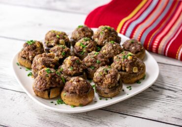 Beef and Blue Cheese-Stuffed Mushrooms