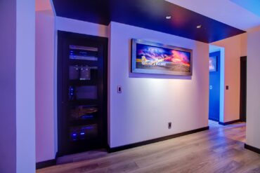 Audio, video, networking floor-to-ceiling equipment