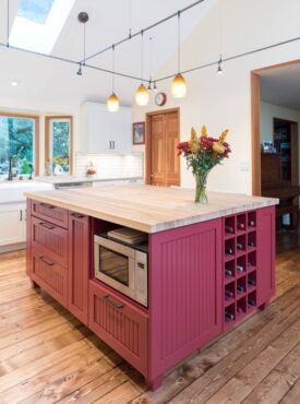 Built-in cabinet wine storage (Design and Photo courtesy A Kitchen That Works LLC)