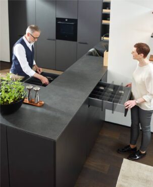 Riverso two-way drawer slide by Hafele