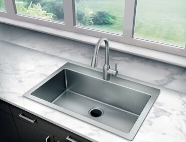 Moen microedge, stainless steel, single bowl sink