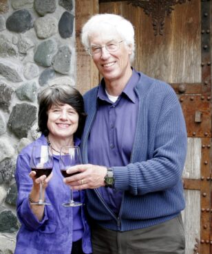 Piero and Angela Sandri, who helped de Klerk get started with his young winery