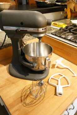 Included attachments with a KitchenAid stand mixer