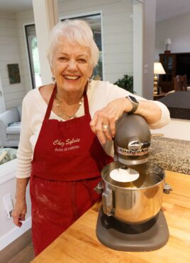 Barb with her 35-year-old KitchenAid stand mixer