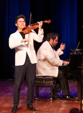 2023 Olympic Festival performance: violinist Ray Chen and pianist Julio Elizalde. (Photo courtesy David Conklin)