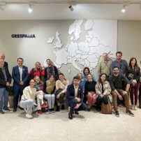 All together now at Grespania Ceramica's Castello, Spain showroom
