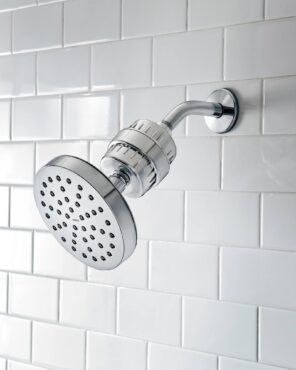 Moen shower head with integrated water filter in chrome