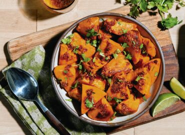 Sweet Potato Bowl with Cilantro, Turmeric Ghee and Lime