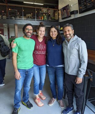 From left to right: Samay Jain, Margaret Jain, Sirisha Jain, Manas Jain